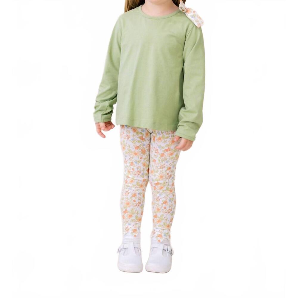 NEW LULLABY SET madeline legging set in saybrook sage knit / hearthside floral